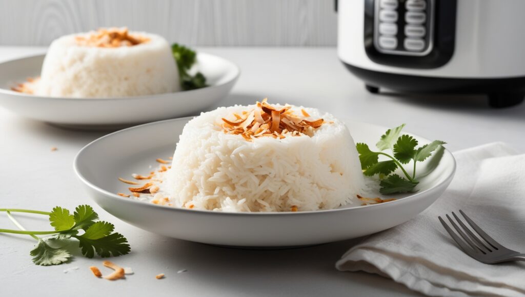 Coconut Rice Using Rice Cooker