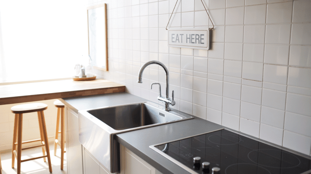 Kitchen Layout With Sink And Stove On Same Wall